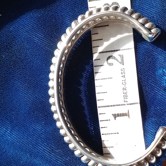 Sterling Silver Twisted Coil Cuff Bracelet Stamped Sterling - Picture 14 of 16